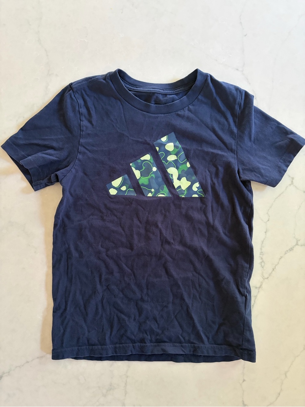 adidas Navy Blue Tee with Camouflage Logo
